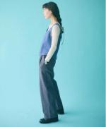 twill mini check 2タックパンツ