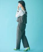 twill mini check 2タックパンツ