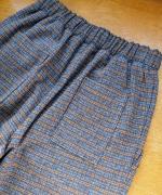 twill mini check 2タックパンツ