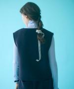 cloudy wool W ジップベスト