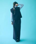 cloudy wool W ジップベスト