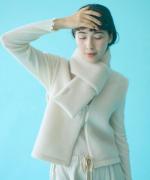 cloudy wool W ジップベスト