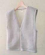 cloudy wool W ジップベスト