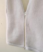 cloudy wool W ジップベスト
