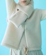cloudy wool W ジップベスト