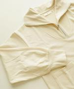 organic&russel　ジップアッププルオーバー