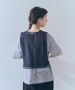 light strech denim　2wayボックスベスト