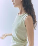 washable silk (フライス）タンクトップ