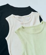 washable silk (フライス）タンクトップ