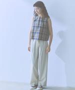 madras check  スリーブレスプルオーバー