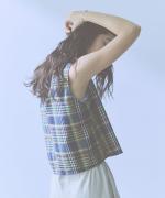 madras check  スリーブレスプルオーバー