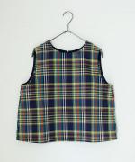 madras check  スリーブレスプルオーバー