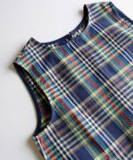 madras check  スリーブレスプルオーバー