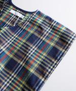 madras check　ノットプルオーバー