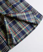 madras check　ノットプルオーバー