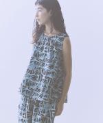 summer sea print 　スリーブレスプルオーバー