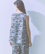 summer sea print 　スリーブレスプルオーバー