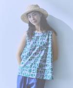 summer sea print 　スリーブレスプルオーバー