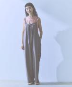 recycle polyester broad / リラックスサロペット