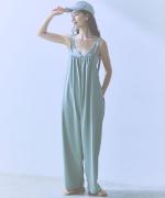 recycle polyester broad / リラックスサロペット