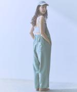 recycle polyester broad / リラックスサロペット