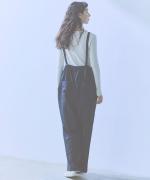 recycle polyester broad / リラックスサロペット