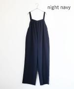 recycle polyester broad / リラックスサロペット