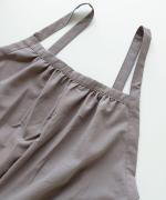 recycle polyester broad / リラックスサロペット