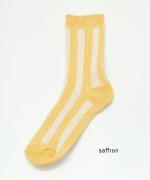 色の輪郭(ストライプ)　ショートソックス