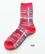 格子の笛　ショートソックス