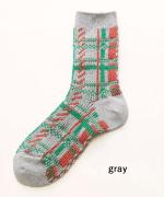 格子の笛　ショートソックス