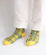 格子の笛　ショートソックス