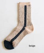 色の輪郭(配色) ショートソックス