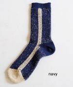 色の輪郭(配色) ショートソックス