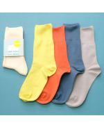 リブ先丸シルクコットンソックス