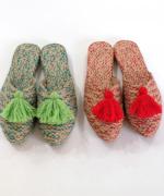 AbacaSandal/タッセルサンダル