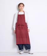 カディエプロン　ヘリンボーンレッド