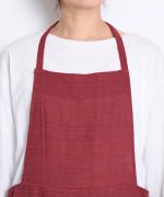 カディエプロン　ヘリンボーンレッド