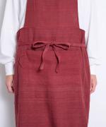 カディエプロン　ヘリンボーンレッド