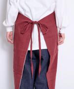 カディエプロン　ヘリンボーンレッド