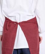 カディエプロン　ヘリンボーンレッド