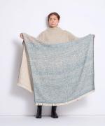 ガラ紡ブランケットストール/ダブルフェイス 