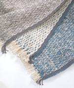 ガラ紡ブランケットストール/ダブルフェイス 