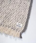 ガラ紡ブランケットストール/ダブルフェイス 