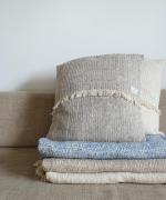 ガラ紡ブランケットストール/ダブルフェイス 