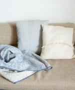 ガラ紡ブランケットストール/ダブルフェイス 