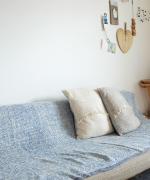 ガラ紡ブランケットストール/ダブルフェイス 