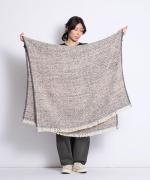 ガラ紡ブランケットストール/ツイル