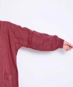 カディカバーオールエプロン/ヘリンボーンレッド