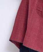 カディカバーオールエプロン/ヘリンボーンレッド